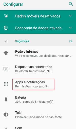 apps tem acesso às suas fotos notificações