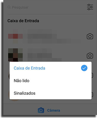 Instagram Direct Filtrar Mensagens 2
