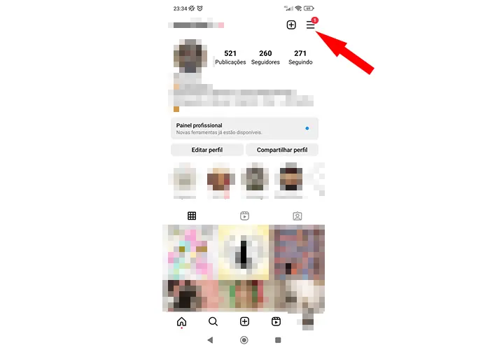 Clique nos três riscos 