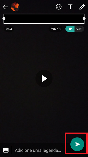 colocar áudio no status do WhatsApp fim