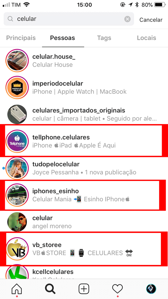 emoji na biografia do Instagram