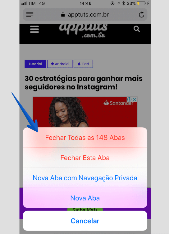 fechar-todas-abas-safari