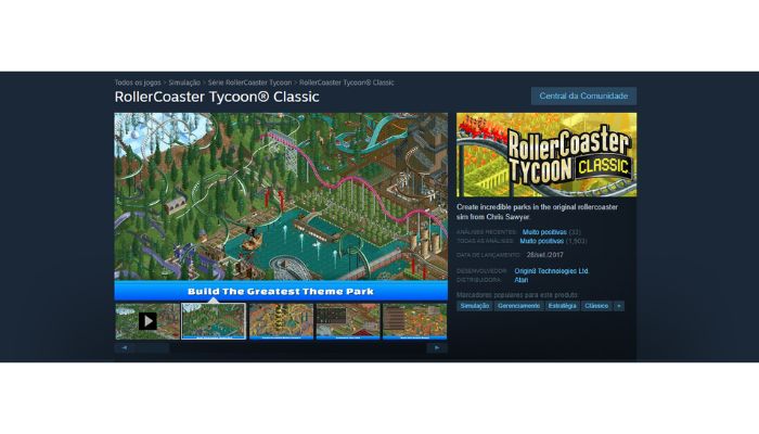 jogos de simulação para pc rollercoaster tycoon