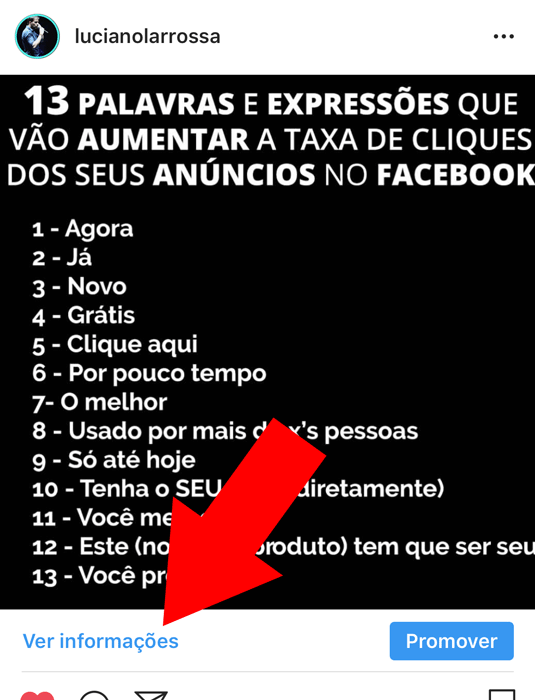 metricas instagram ver informacoes