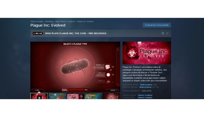 plague inc, um dos melhores jogos de simulação para pc