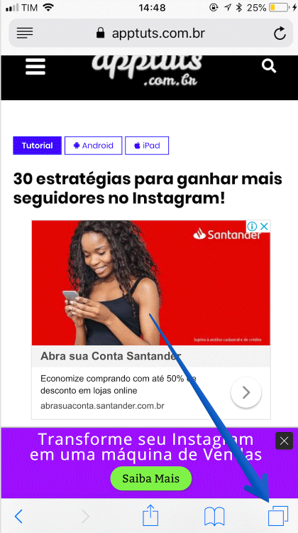 selecionar-abas-safari