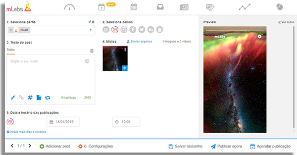 veja como agendar posts com a mlabs