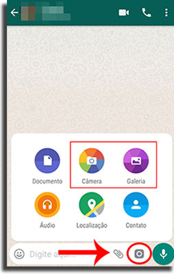 enviar fotos pelo WhatsApp normalmente