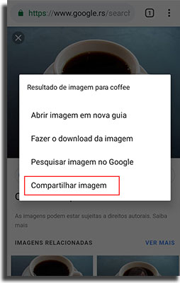 enviar fotos pelo WhatsApp compartilhar navegador 2