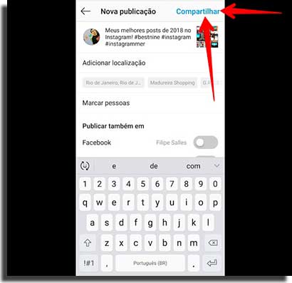 best nine instagram compartilhar