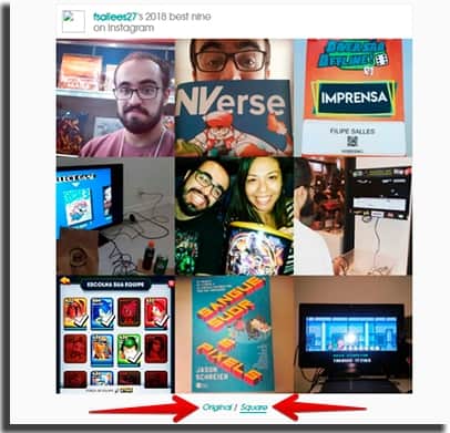 best nine instagram formato