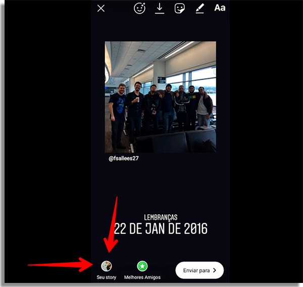 Como compartilhar lembran as no Instagram Stories - 25
