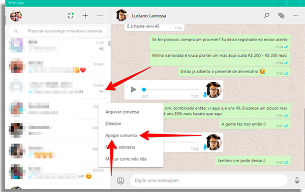 como usar whatsapp pelo pc apagar