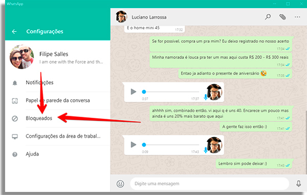 como usar whatsapp pelo pc bloqueados