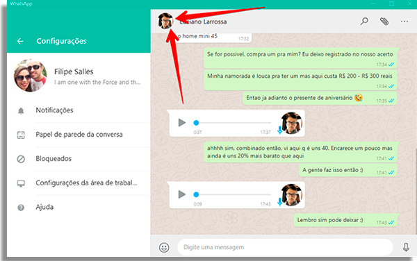 como usar whatsapp pelo pc contato