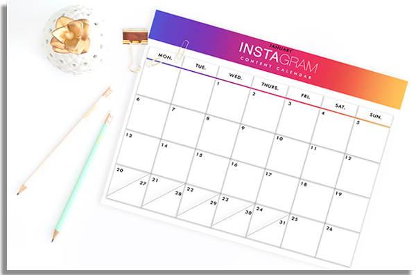 calendario de postagens nas ferramentas