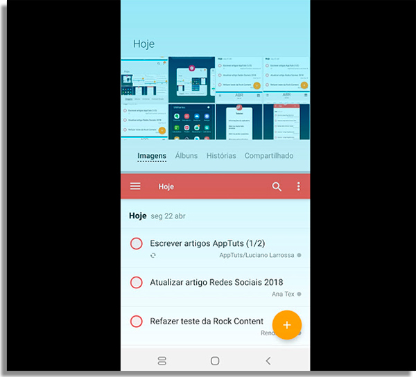 como dividir a tela no android 9 retornar