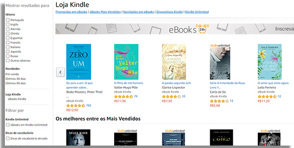 leitor de ebook loja