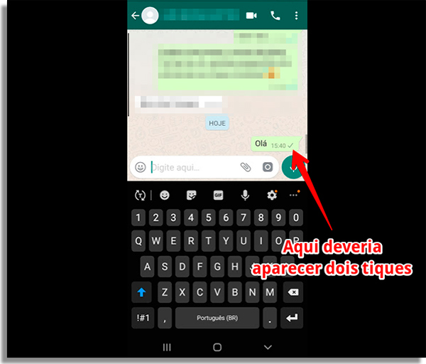 se suas mensagens nao chegam nunca isso pode ser um sinal
