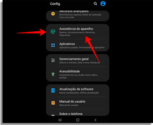 acesse a assistencia para configurar aparelho android