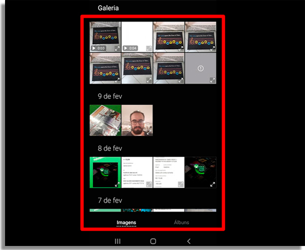 escolha a foto do papel de parede ao configurar aparelho android