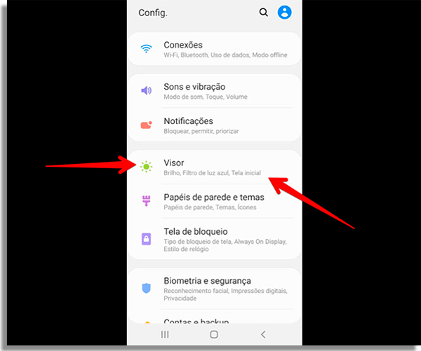 aprenda a configurar visor do seu aparelho android