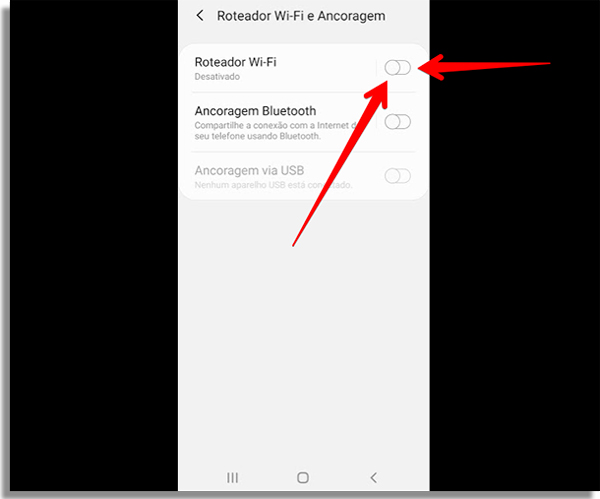 ative o roteador ao configurar meu android