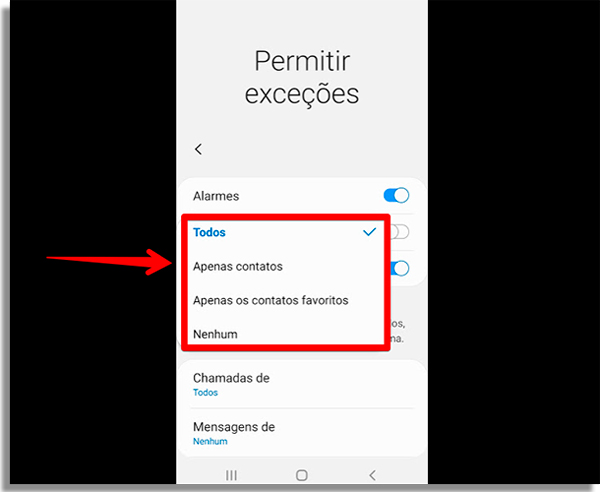libere ligacoes apenas de contatos ao configurar aparelho android