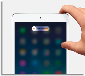 reinicie o tablet para fazer com que ele funcione de novo