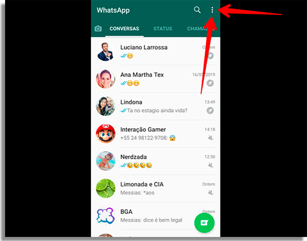 whatsapp hackeado menu