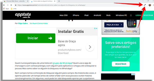 Como capturar cores no Google Chrome - 85