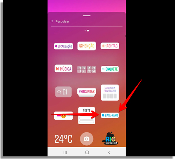 como criar um chat no instagram stories print