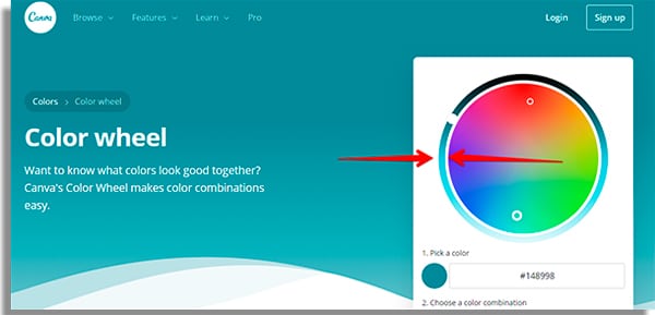 Color Wheel how to use Canva