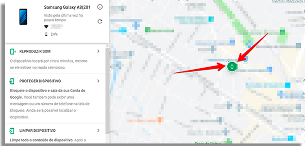 encontre seu aparelho no mapa