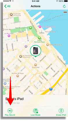 rastrear celular iphone tocar
