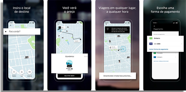 aplicativos carona uber
