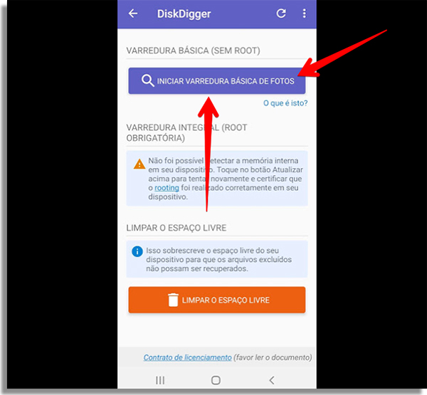 como recuperar fotos apagadas android varreduras