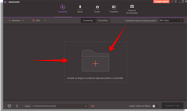 converter arquivos video mp4 inicio