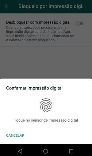 Como bloquear o WhatsApp com impress o digital - 73