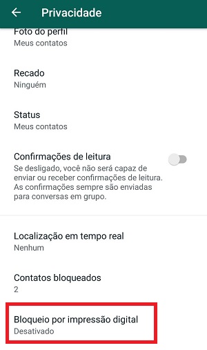 Como bloquear o WhatsApp com impress o digital - 20