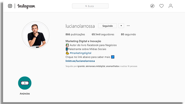 acompanhe especialistas do insta