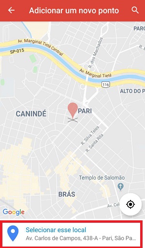 adicionar novo marcador