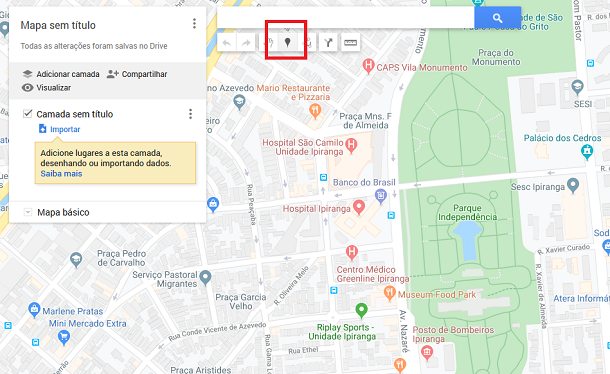 colocar pin no google maps