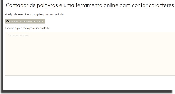 contador de palavras online