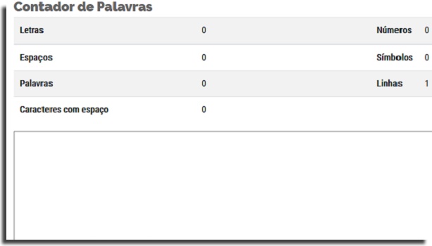 contar palavras