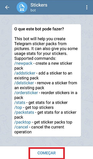criar stickers bots