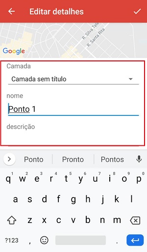 detalhes do pin no google maps