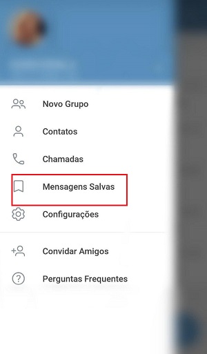 mensagens salvas no telegram