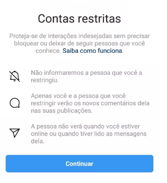 o que é o restrigir do instagram