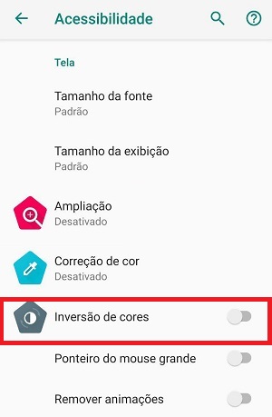 inversão de cores
